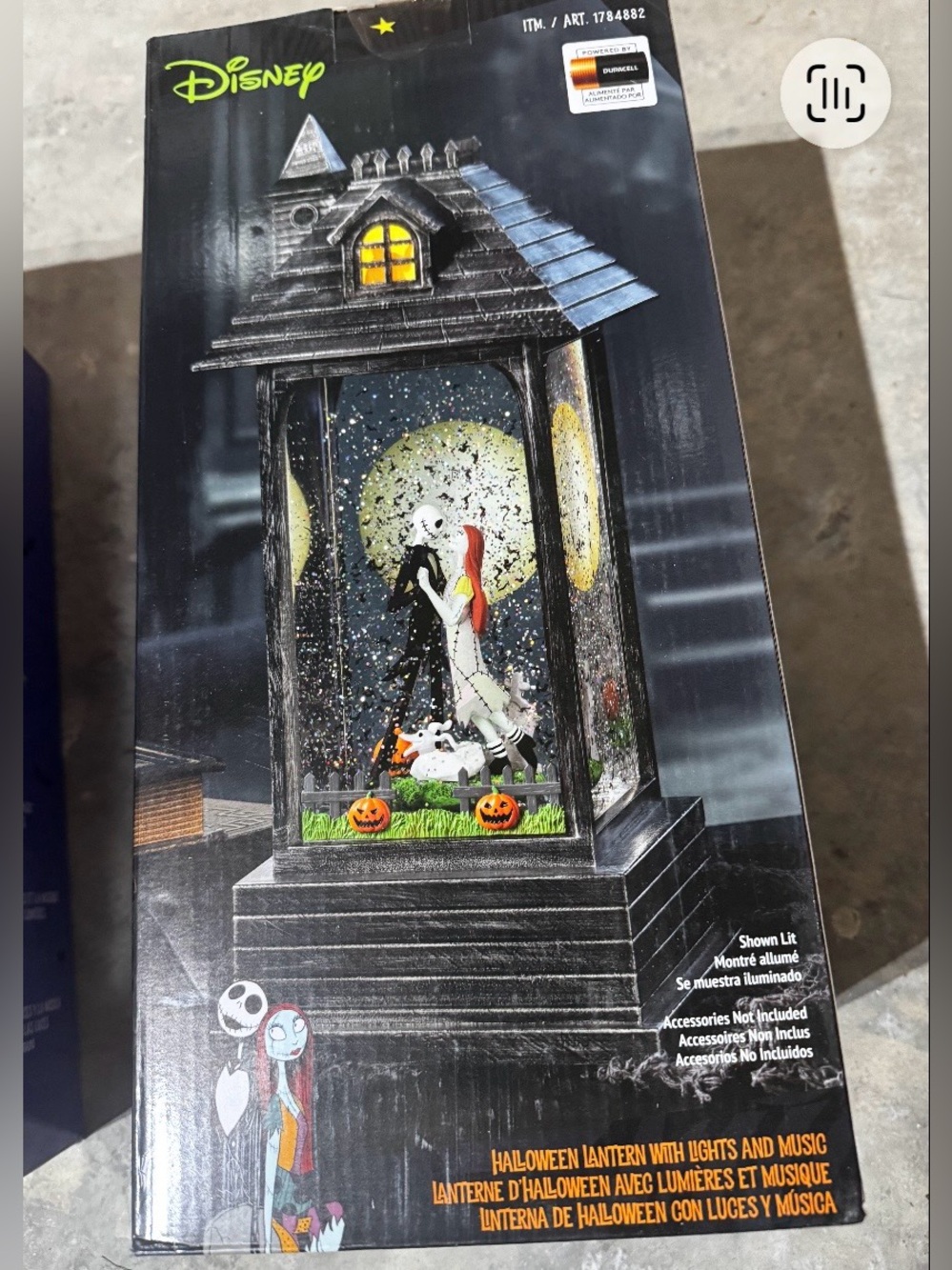 Disney Nightmare Before Christmas Jack Sally Halloween Musical Glitter Lantern